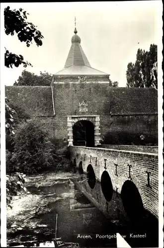 Ak Arcen Venlo Limburg Niederlande, Poortgebouw Kasteel