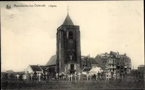 Ak Mariakerke lez Ostende Westflandern, L'Eglise