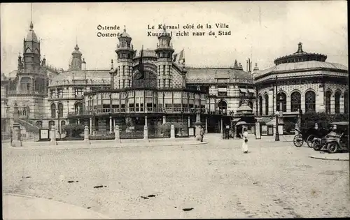 Ak Oostende Ostende Westflandern, Le Kursaal cote de la Ville