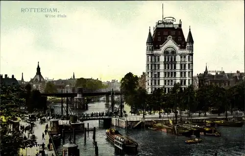 Ak Rotterdam Südholland Niederlande, Witte Huis
