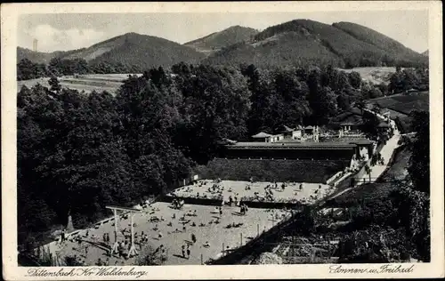 Ak Dzietrzychów Dittersbach Wałbrzych Waldenburg Schlesien, Freibad