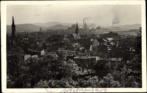 Ak Wałbrzych Waldenburg Schlesien, Teilansicht