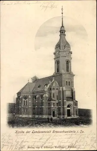 Ak Großschweidnitz in Sachsen, Kirche