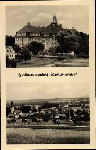 Ak Großhennersdorf Herrnhut in Sachsen, Katharinenhof, Panorama