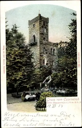 Ak Cunewalde in der Oberlausitz, Czorneboh, Gasthaus