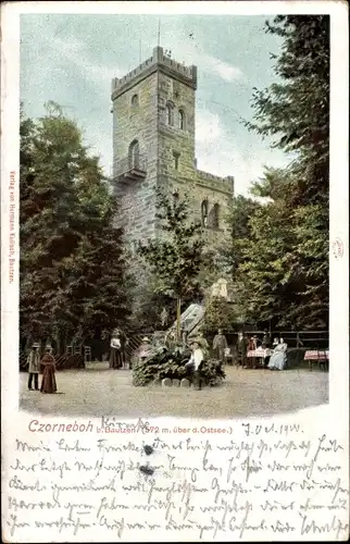 Ak Cunewalde im Kreis Bautzen, Czorneboh, Aussichtsturm, Gasthaus