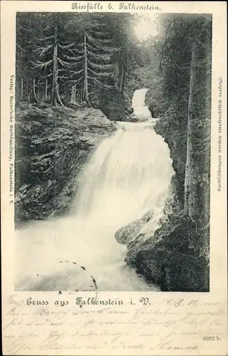 Ak Falkenstein im Vogtland, Wasserfall