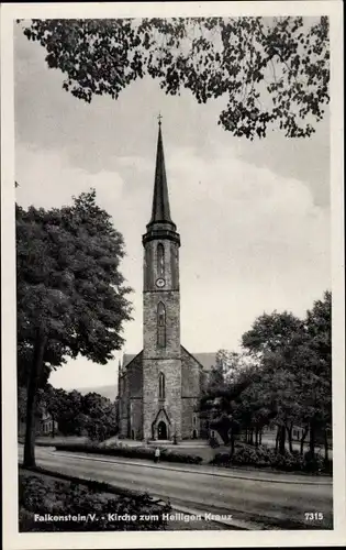 Ak Falkenstein im Vogtland, Kirche zum Heiligen Kreuz