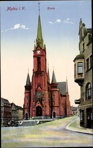 Ak Mylau Reichenbach im Vogtland, Kirche