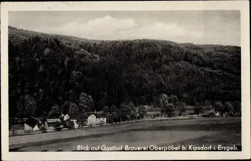 Ak Oberpöbel Dippoldiswalde Sachsen, Gasthof Brauerei Oberpöbel