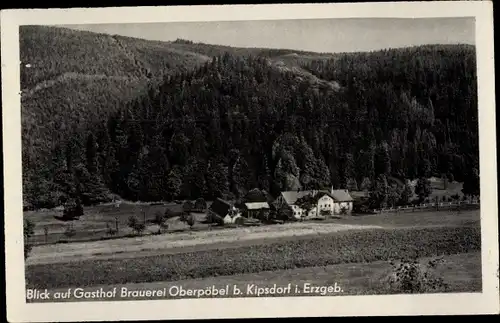 Ak Oberpöbel Dippoldiswalde Sachsen, Gasthof Brauerei Oberpöbel