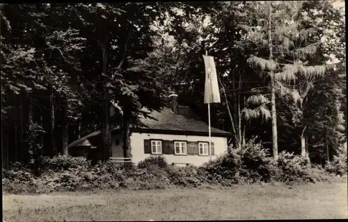 Ak Sosa Eibenstock im Erzgebirge, Wanderhütte Karl Marx
