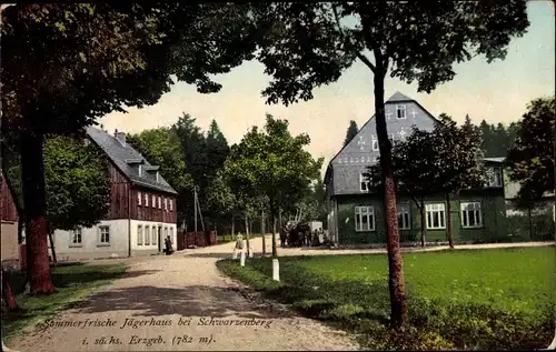 Ak Jägerhaus Bermsgrün Schwarzenberg im Erzgebirge, Gasthaus