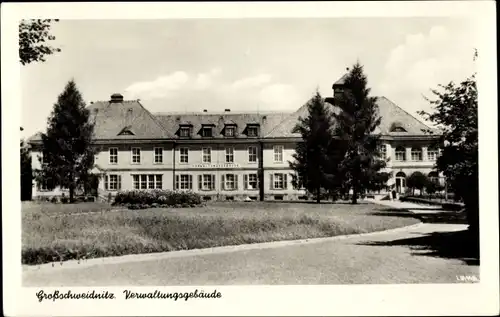 Ak Großschweidnitz in Sachsen, Verwaltungsgebäude