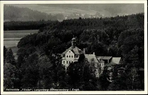 Ak Langenberg Schwarzenberg im Erzgebirge Sachsen, Heimstätte Förstel