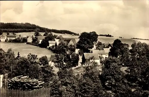 Ak Waschleithe Grünhain Beierfeld im Erzgebirge, Blick nach dem Mühlberg