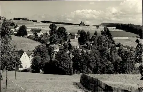 Ak Waschleithe Grünhain Beierfeld im Erzgebirge, Blick nach dem Mühlberg