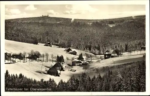 Ak Tellerhäuser Breitenbrunn Erzgebirge, Winterpanorama