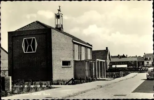 Ak Brouwershaven Zeeland, Geref. Kerk