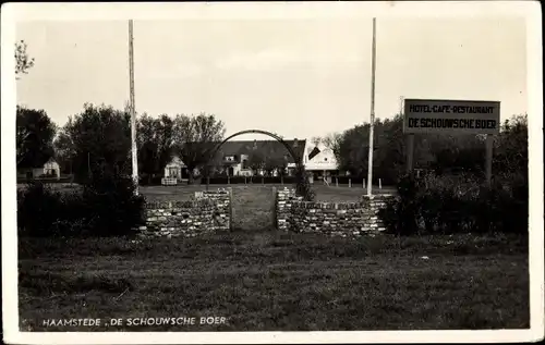 Ak Haamstede Zeeland Niederlande, De schouwsche Boer, Hotel  und Café