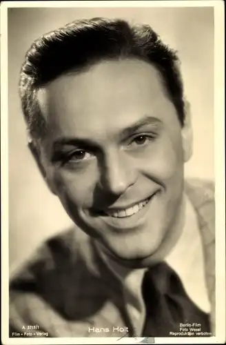 Ak Schauspieler Hans Holt, Portrait
