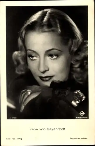 Ak Schauspielerin Irene von Meyendorff, Portrait, Ufa Film