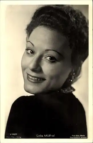 Ak Schauspielerin Lola Müthel, Portrait