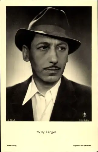 Ak Schauspieler Willy Birgel, Portrait mit Hut