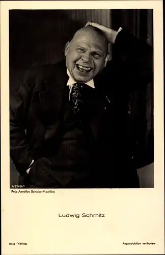Ak Schauspieler Ludwig Schmitz, Portrait, Ross A 2748/1