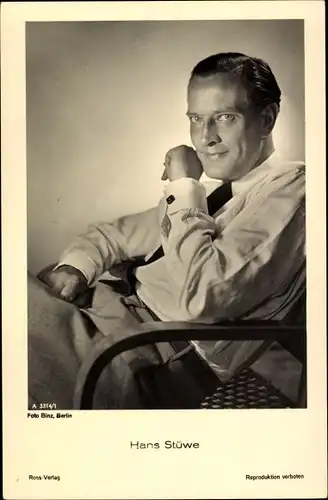 Ak Schauspieler Hans Stüwe, Portrait, Ross Verlag A 3314/1