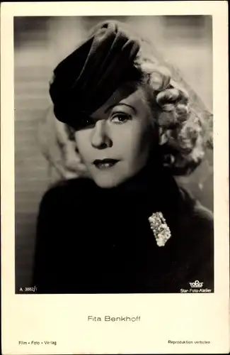 Ak Schauspielerin Fita Benkhoff, Portrait