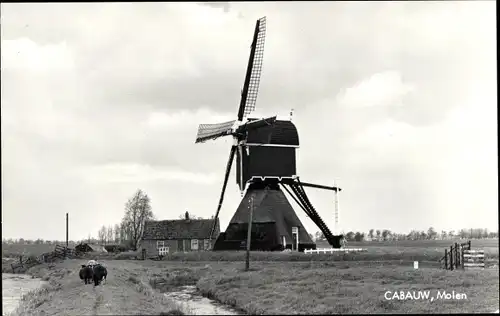Ak Cabauw Utrecht Niederlande, Windmühle
