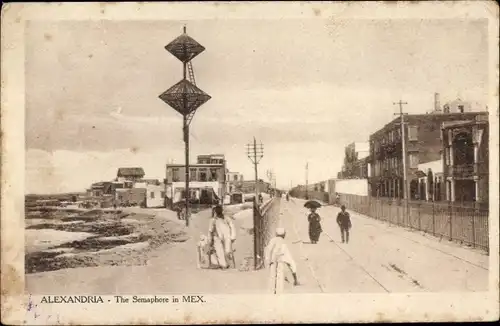Ak Alexandria Ägypten, The Semaphore in Mex