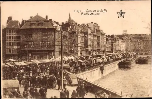 Ak Liège Lüttich Wallonien, Quai de la Goffe, Vieille Maison