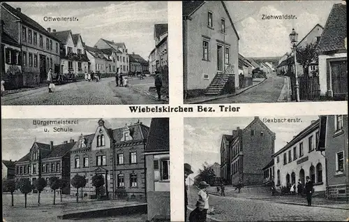 Ak Wiebelskirchen Neunkirchen im Saarland, Ottweilerstraße, Ziehwaldstraße, Bürgermeisterei, Schule