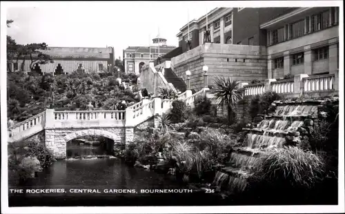 Ak Bournemouth Dorset England, The Rockeries, Central Gardens