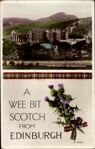 Ak Edinburgh Schottland, The Palace of Holyroodhouse, Distel