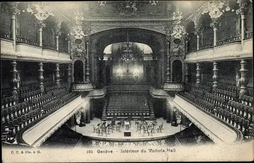 Ak Genève Genf Schweiz, Interieur du Victoria Hall