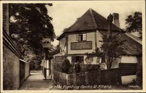 Ak St Albans Hertfordshire England, Ye olde Fighting Cocks