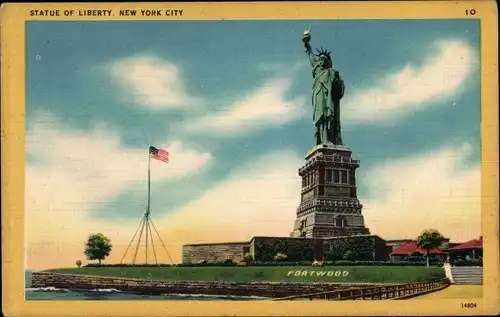 Ak New York City USA, Statue of Liberty, Bedloe's Island