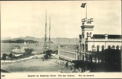 Ak Rio de Janeiro Brasilien, Quartel do Batalhao Naval, Ilha Cobras