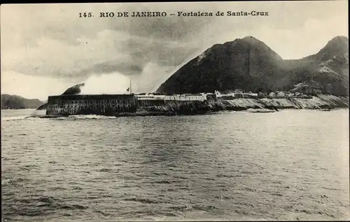 Ak Rio de Janeiro Brasilien, Fortaleza de Santa Cruz