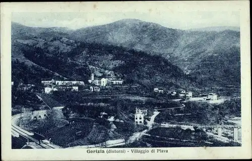 Ak Gorizia Görz Friuli Venezia Giulia, Villaggio di Plava, Panoramaansicht