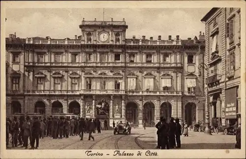 Ak Torino Turin Piemonte, Palazzo di Citta