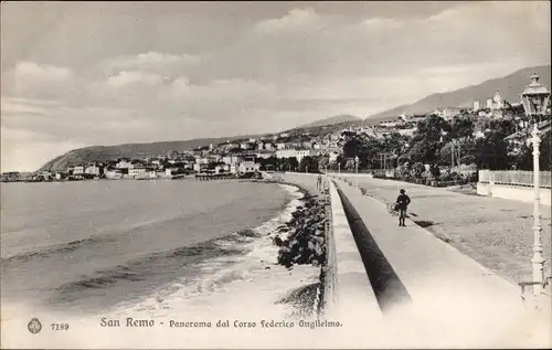 Ak San Remo Ligurien, Panorama dal Corso Federico Guglielmo