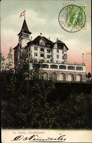 Ak Sankt Gallen Stadt Schweiz, Scheffelstein