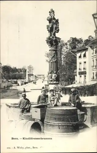 Ak Bern Stadt Schweiz, Kindlifresserbrunnen