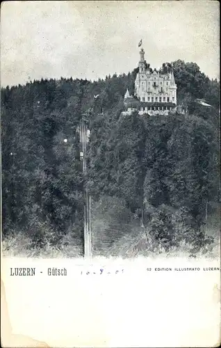 Ak Luzern Stadt Schweiz, Château Gütsch