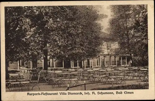 Ak Bad Elmen Salzelmen Schönebeck an der Elbe, Kurpark-Restaurant Villa Bismarck