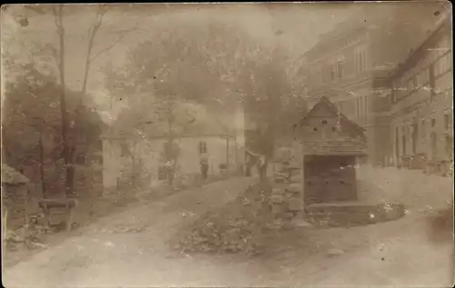 Foto Ak Roßlau an der Elbe Sachsen Anhalt, Straßenpartie, Passanten, Häuser